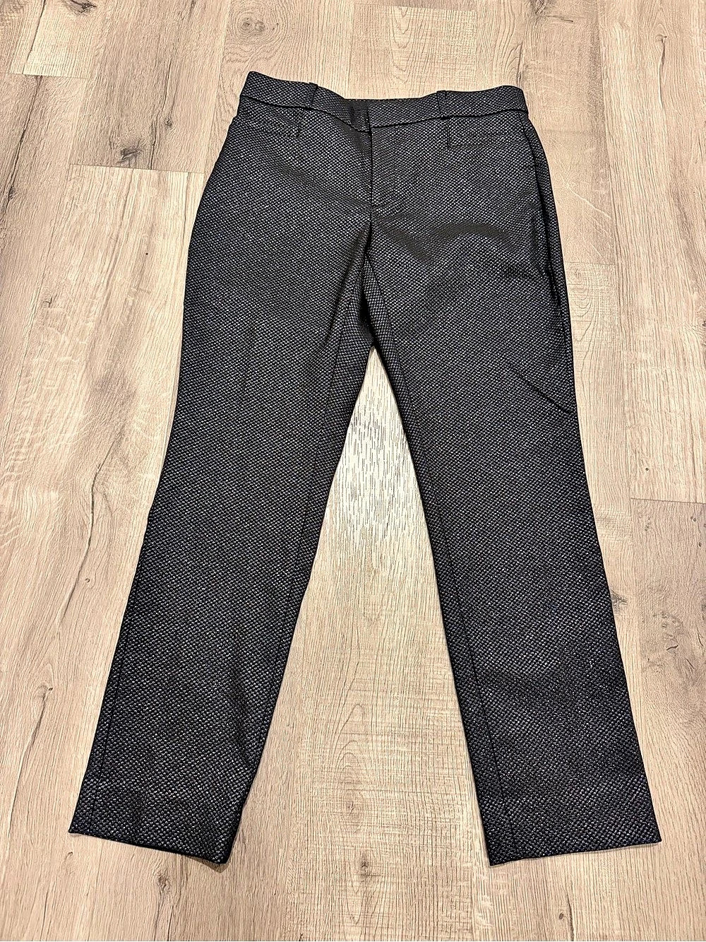 Banana Republic Sloan Curvy Fit Straight Leg Pants w/ sparkly black finish size